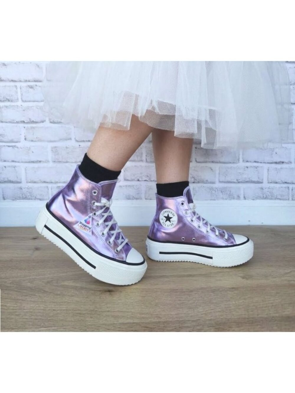 ⭐Converse Chuck Taylor Lift Double Stack Purple Size 9 Women's Shoes A15163C
